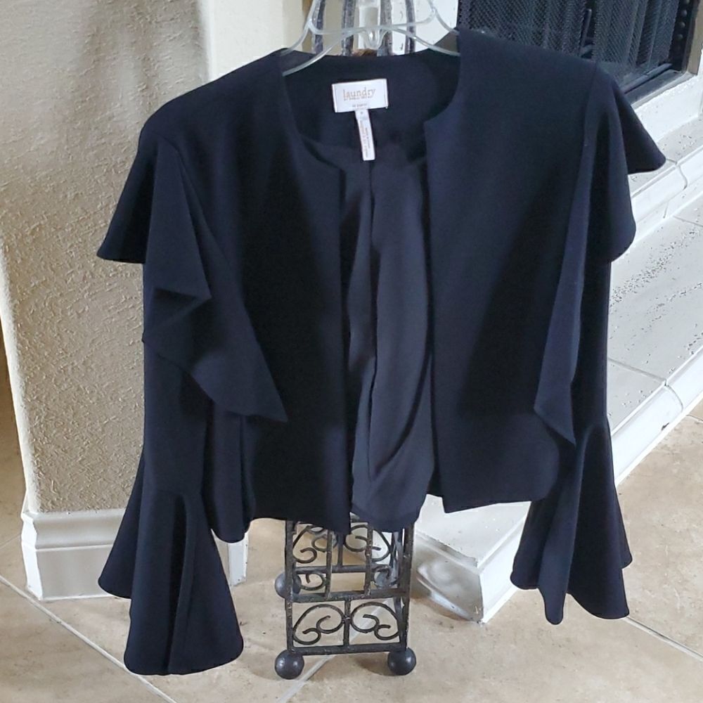 ‎LAUNDRY by SHELLI SEGAL Ruffled Jacket - Size 8